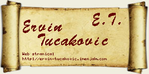 Ervin Tucaković vizit kartica